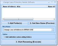 Change Case of Directory Names Software screenshot